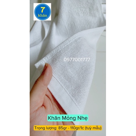 Khăn mặt trắng khách sạn 100% cotton - Phong Phú