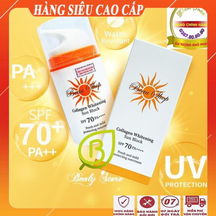 [ FreeShip - BÁN PHÁ GIÁ] Kem chống nắng cho da dầu, da mụn bổ sung collagen/Kem chống nắng tốt beau shop