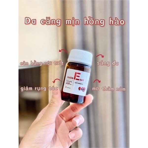 Vitamin E đỏ 400mg lọ thuỷ tinh | Thế Giới Skin Care