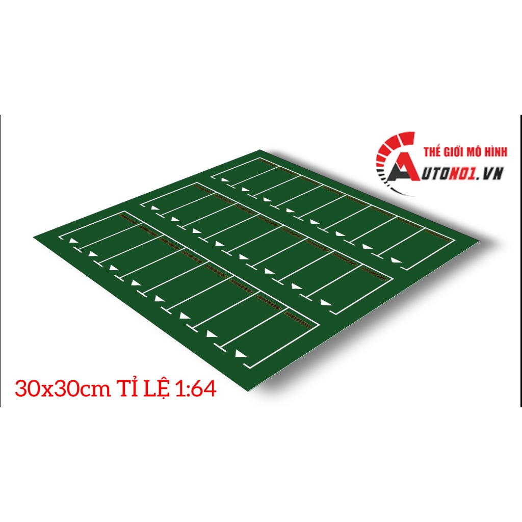 Diorama mặt đường - parking kích thước 30x30cm cho ô tô tỉ lệ 1:64 Autono1 DR012