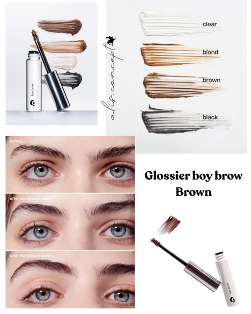 Gel chuốt lông mày Boy Brow màu của Glossier
