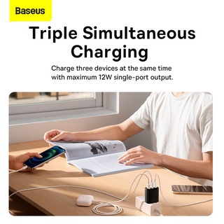 Củ Sạc Baseus 17W 5V 2.4A 3 Cổng USB 2.4A Cho iphone Samsung
