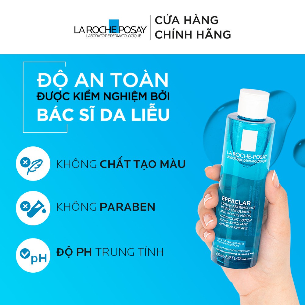 Nước cân bằng giàu khoáng dành cho da dầu mụn La Roche Posay 200ml