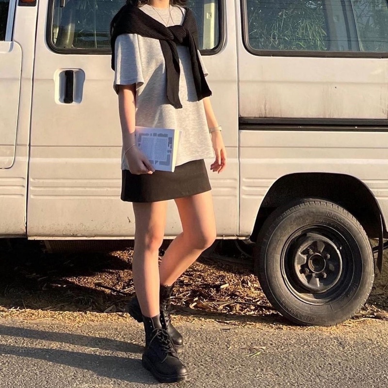 Áo phông trơn áo thun basic chất cotton tổ ong (có sẵn)