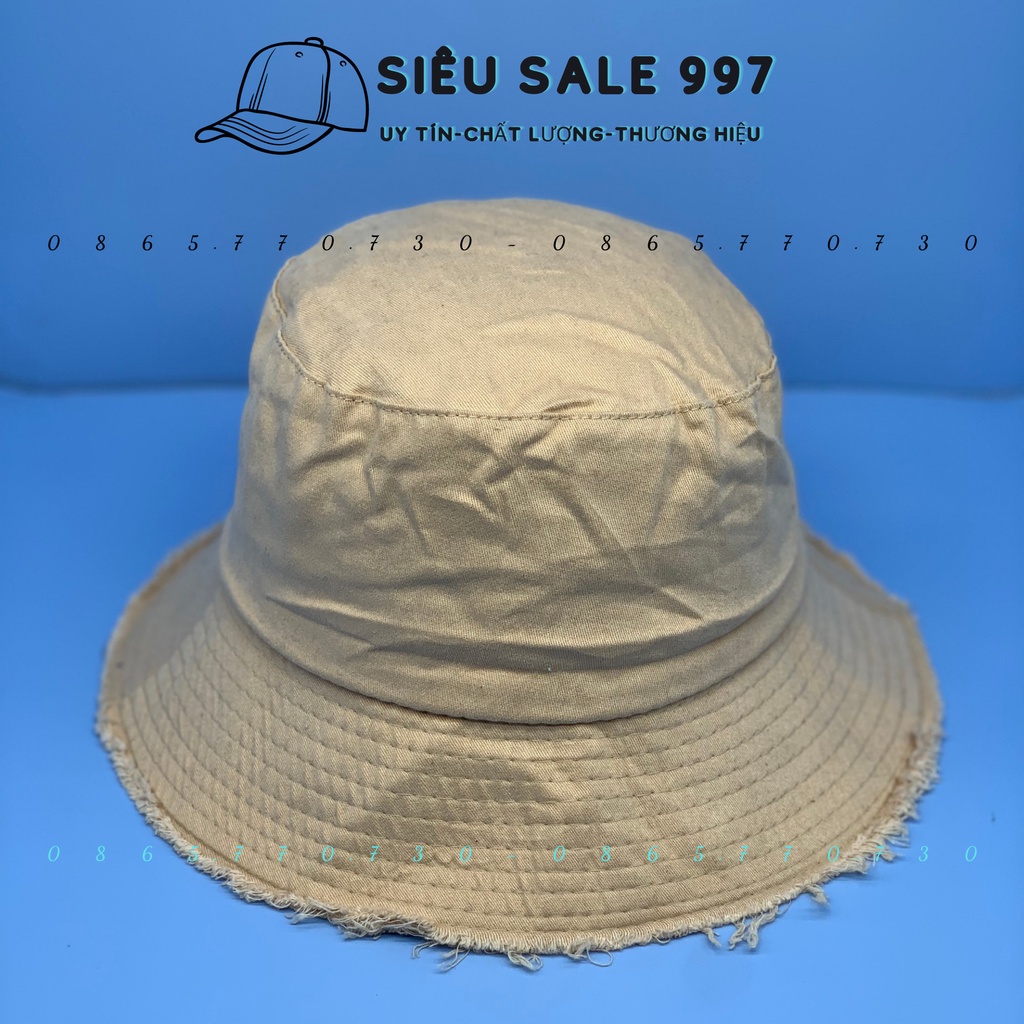 MŨ BUCKET VIỀN RÁCH TUA CÁ TÍNH THỜI TRANG NAM NỮ