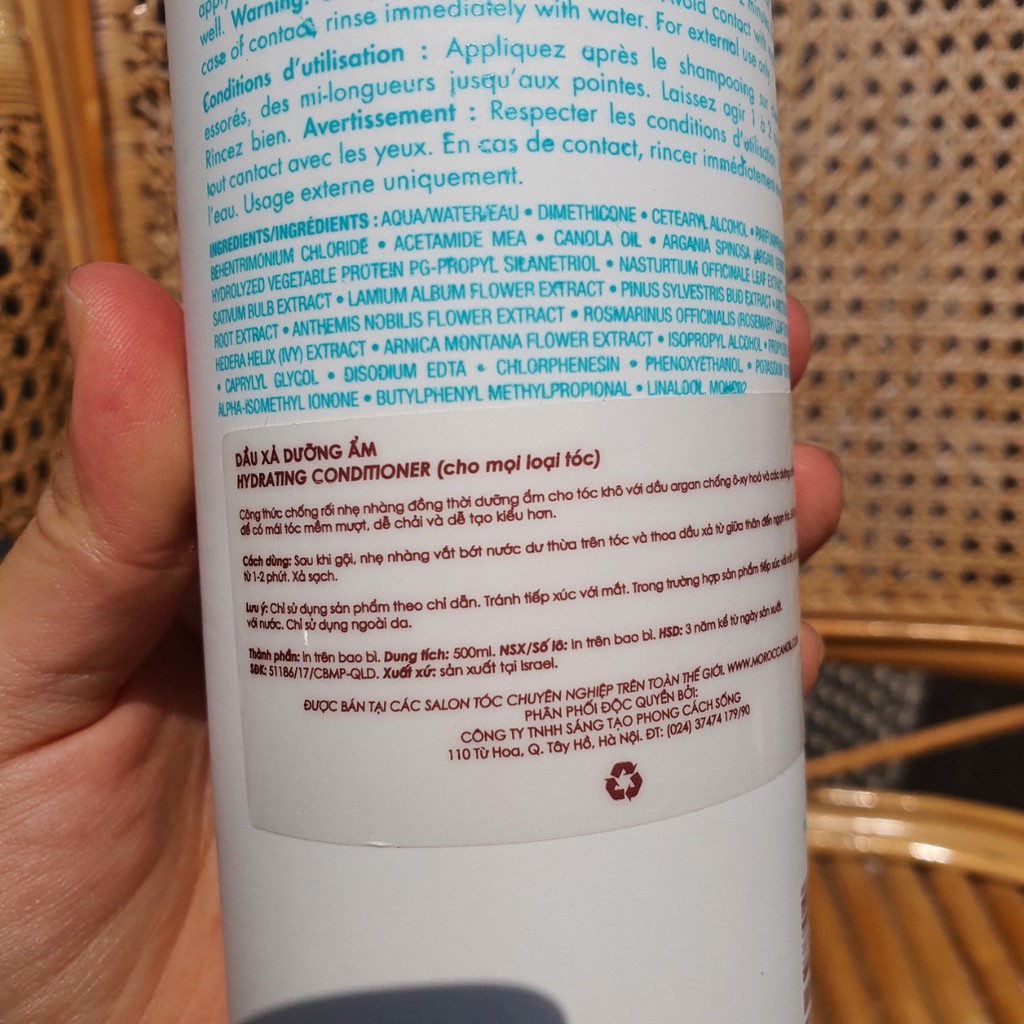 DẦU GỘI XẢ DƯỠNG ẨM MOROC HYDRATION 500ML*2 | BigBuy360 - bigbuy360.vn