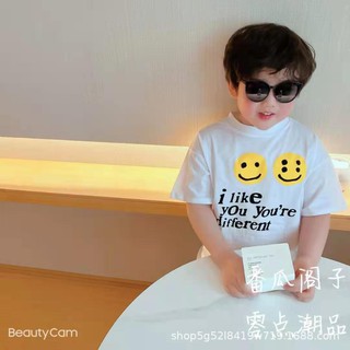 [A162] Áo phông chữ mặt cười sz 100-140