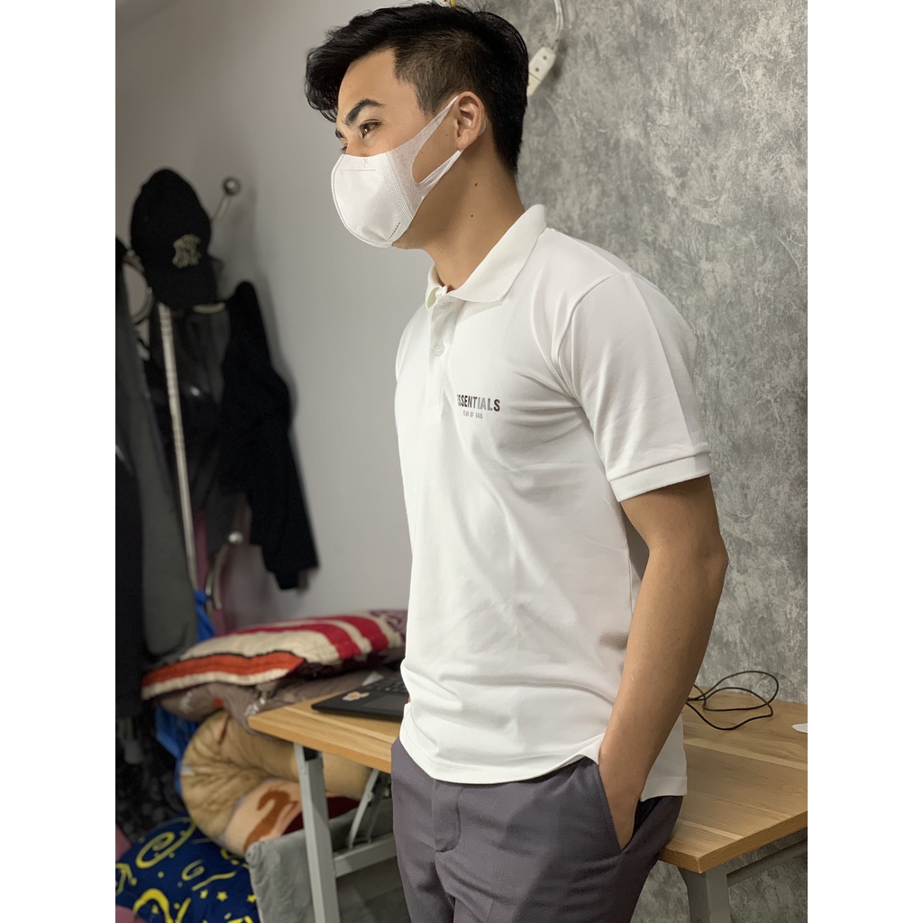 Áo polo ESSENTIALS nam , áo phông có cổ ,chất liệu vải cá sấu co dãn đẹp,mặc thoáng mát.
