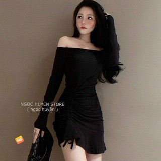 Đầm thun trễ vai
