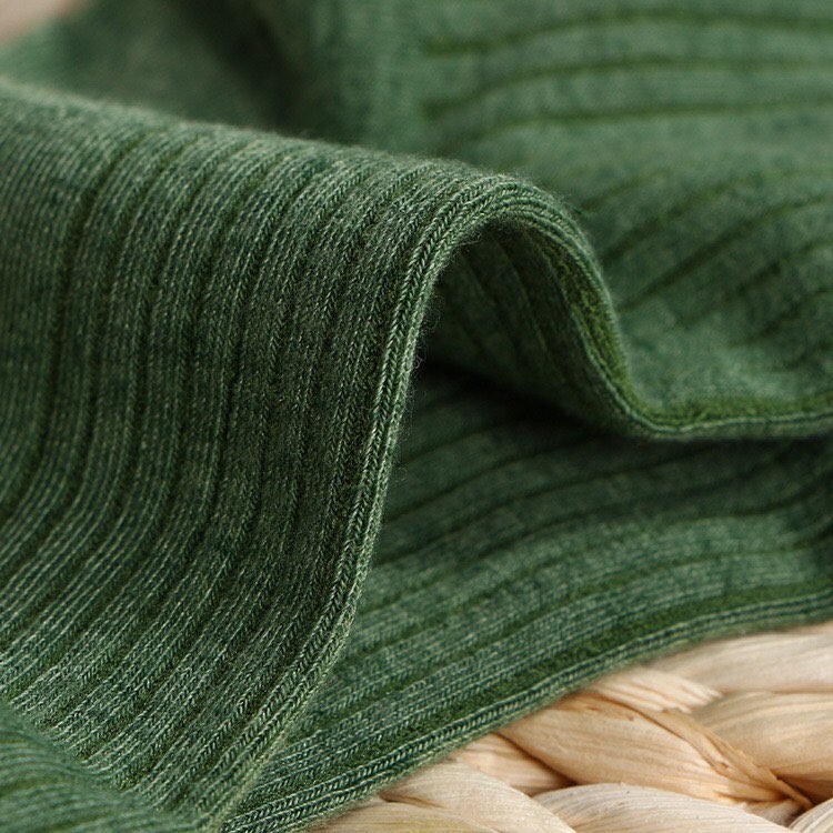 Set 5 đôi Tất hài nữ chất cotton gân tăm màu trơn siêu đẹp
