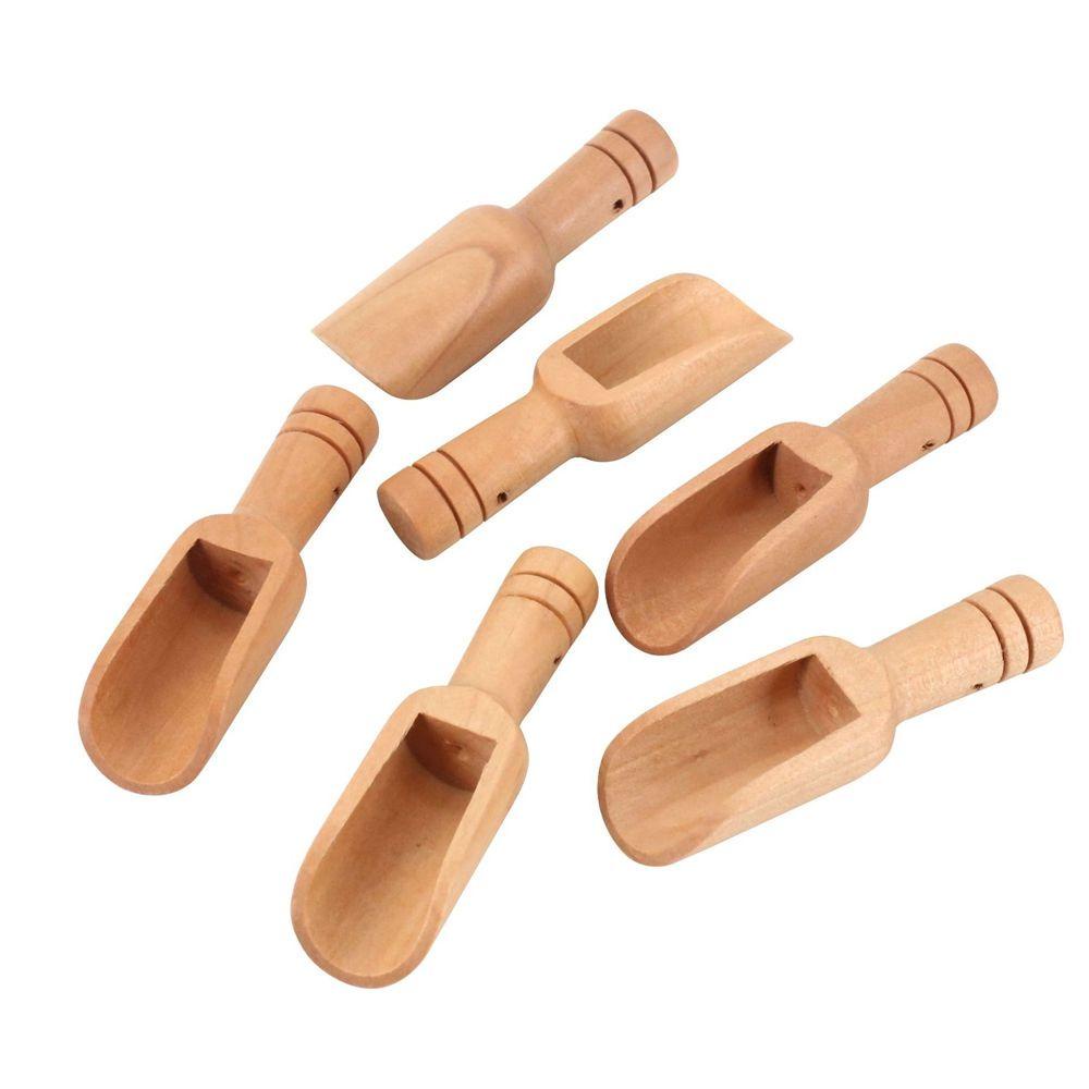 Muỗng Múc Gia Vị Mini Tay Cầm Bằng Gỗ Tiện Dụng