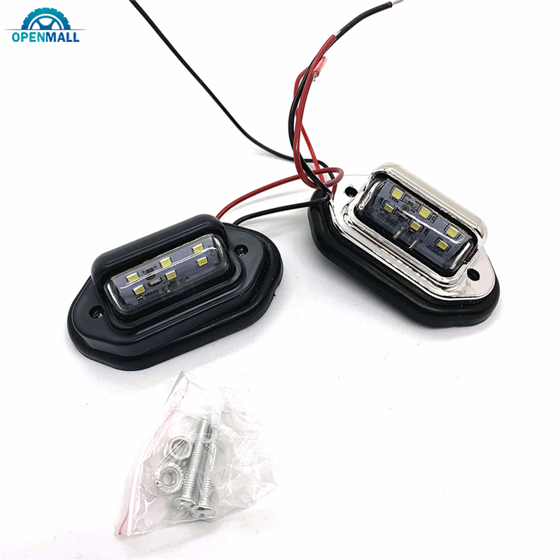 1 Đèn Led 6 Bóng 12v 24v Gắn Biển Số Xe Hơi / Tàu Thuyền