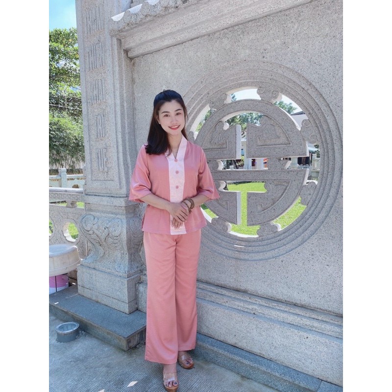 Áo Lam Đi Chùa # BÀ LAI PHỐI  VẢI LỤA GIÁ RẺ VÔ ĐỊCH