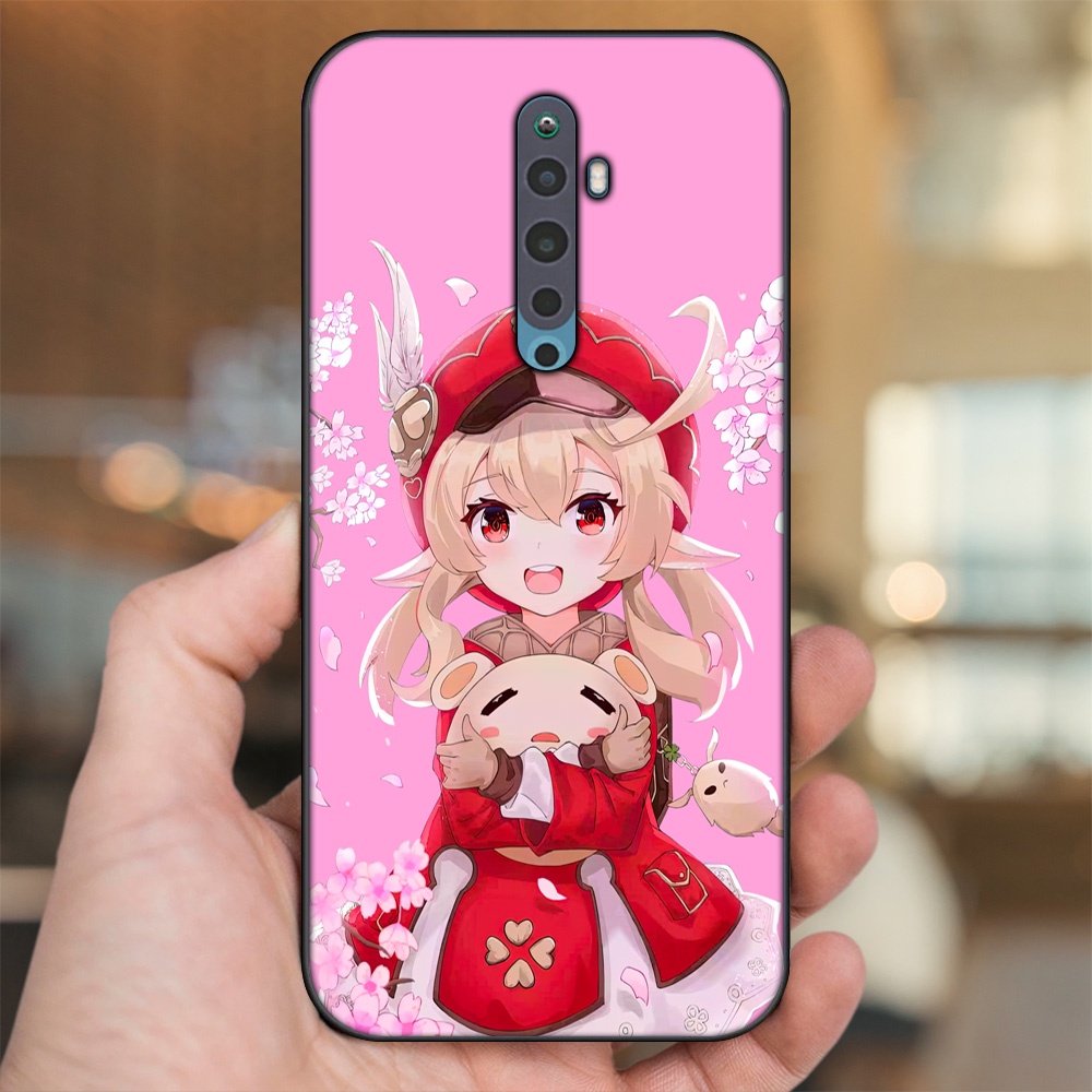 Ốp lưng Oppo Reno 2F viền đen in hình Klee Genshin Impact