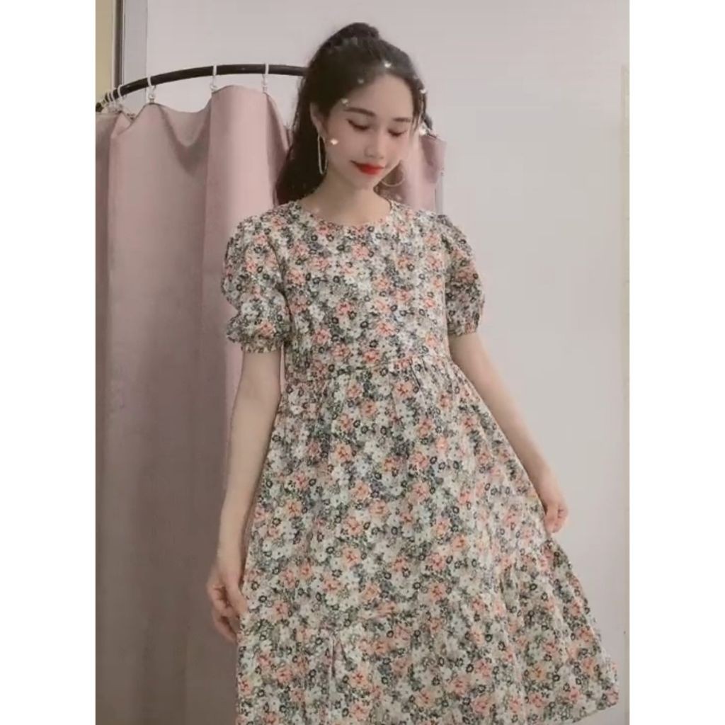 Váy bầu thời trang công sở chất Hoa Lụa hàng freesize từ 45 đến 70kg