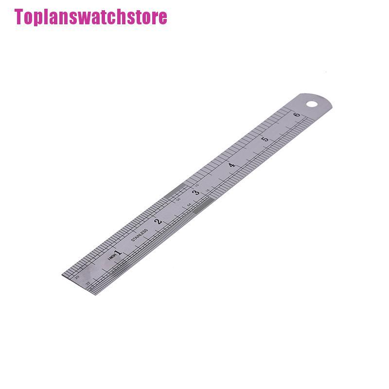 1 Thước Đo Hai Mặt 15cm Bằng Kim Loại