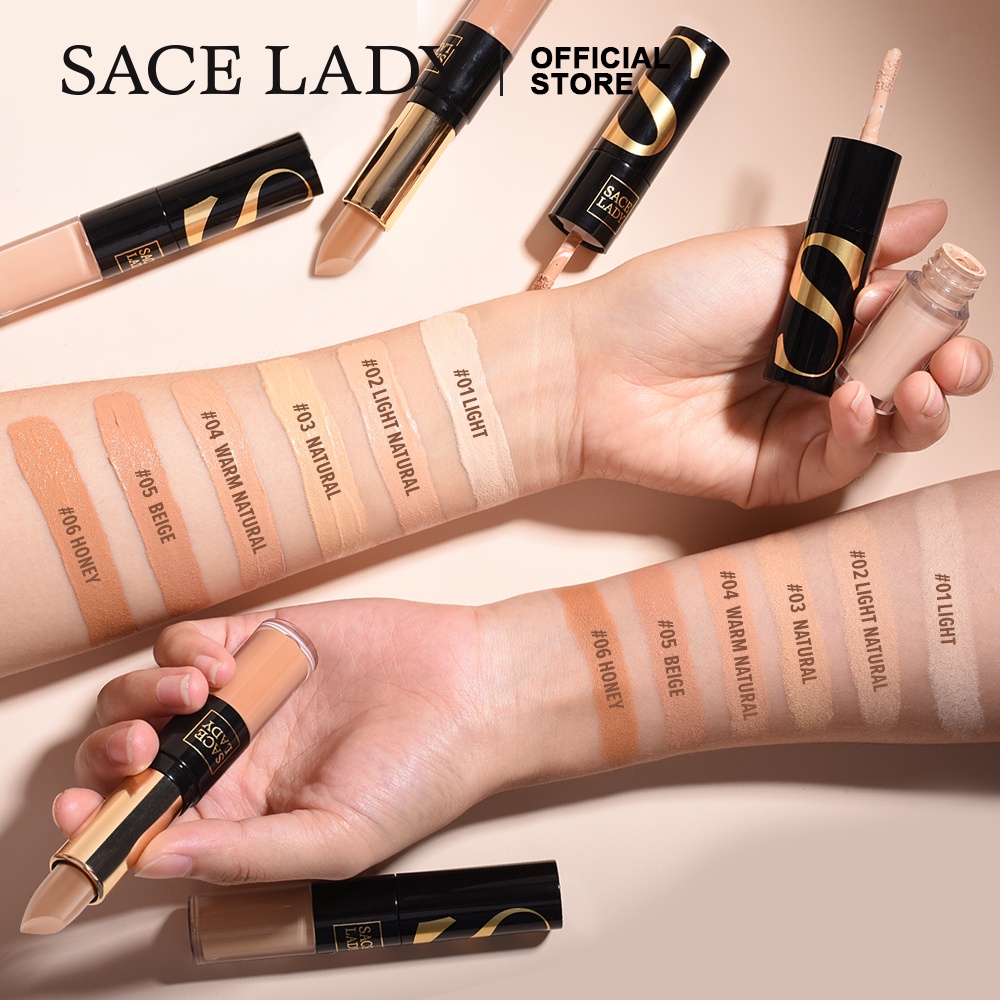 Kem che khuyết điểm dạng lỏng SACE LADY 2 trong 1 trang điểm quầng thâm vùng mắt tự nhiên và hoàn mỹ lâu trôi 8.2g | BigBuy360 - bigbuy360.vn