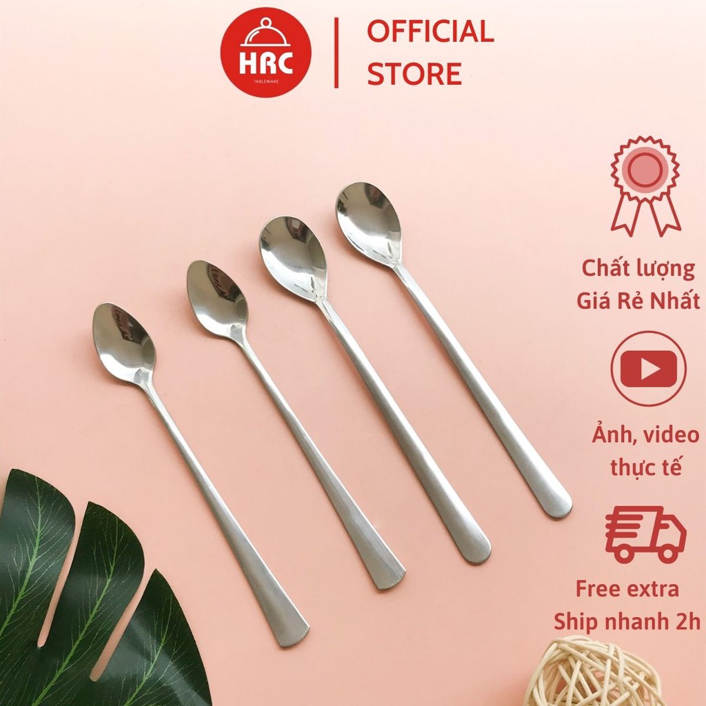 Thìa muỗng sinh tố cà phê inox cán dài (SIÊU RẺ)