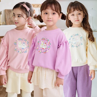 Áo nỉ da cá bèo vai bebezoo cho bé gái beb3ts107