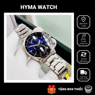 Đồng hồ Nam Casio Edifice EFV 600D-2A Dây thép mặt xanh đen Bảo hành 5 năm Hyma watch