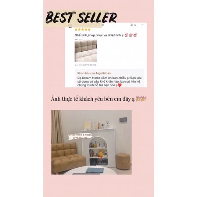 Ghế sofa đơn decor phong cách vintage Hàn Quốc