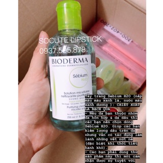 Nước tẩy trang Bioderma 250ml (Hồng - Xanh Lá - Xanh Dương)