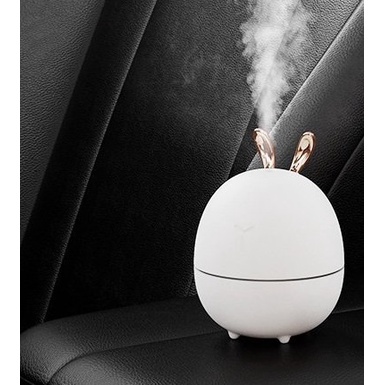 Máy Làm Ẩm Không Khí Cổng USB Tai Thỏ Mini 260ml Kèm Đèn LED Phun SươngTỏa Hương Thơm Siêu Âm Khuếch Tán Tinh Dầu