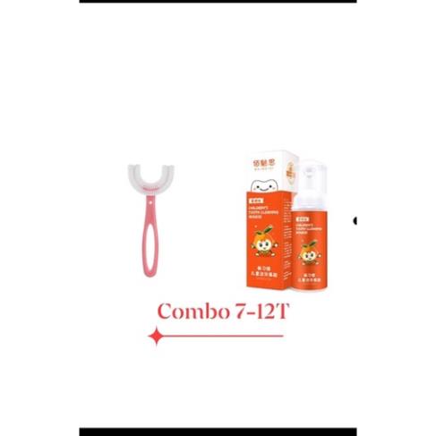 COMBO BÀN CHẢI ĐÁNH RĂNG CHƯ U  - KEM ĐÁNH RĂNG TRẺ EM .