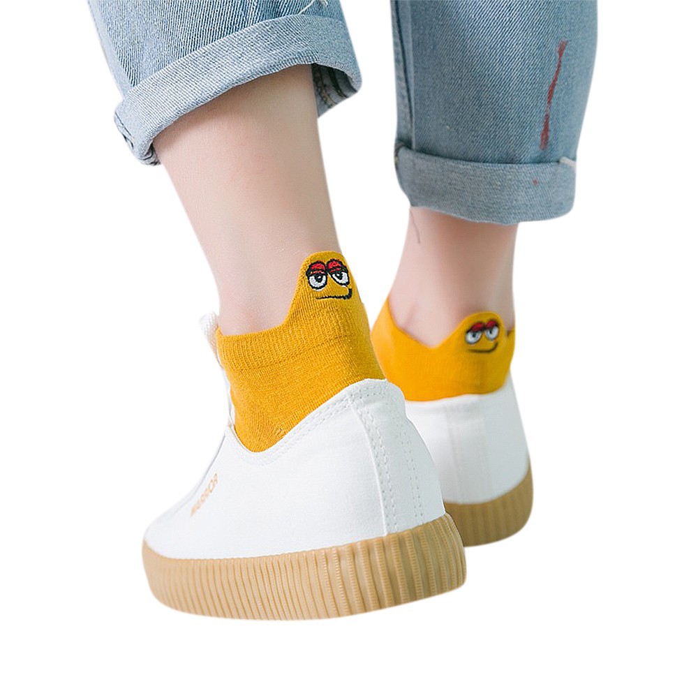 Vớ cotton thêu họa tiết phong cách Hàn Quốc