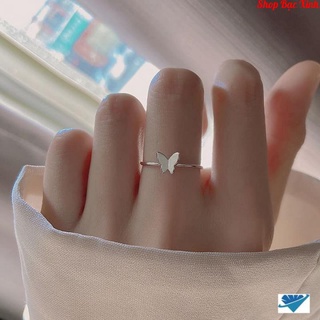 Nhẫn nữ hình bướm, nhẫn bạcNBKWJ277