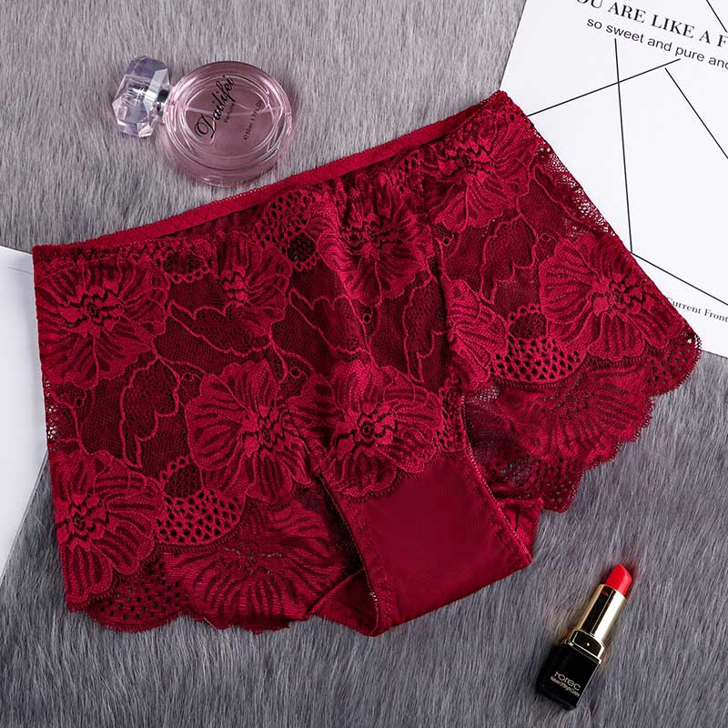 AOFEIQIKE Quần lót ren lưng cao xuyên thấu thoáng khí không vết hằn thoải mái L-XXL