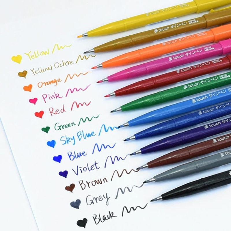 Bộ 24 Bút Lông Màu Nước Pentel Touch Màu Pastel - SES15C-24ST1