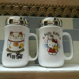 Cốc sứ nắp có gương