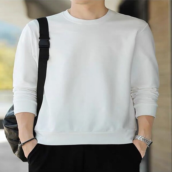 Áo nỉ da cá nam MR.SIMPLE, áo nỉ nam cổ tròn phong cách unisex