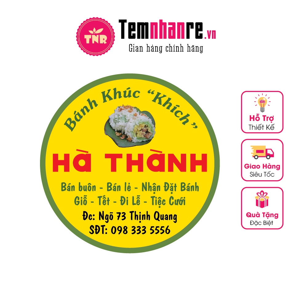 In tem nhãn decal giấy tự dính Temnhanre.vn thiết kế cắt bế theo yêu cầu