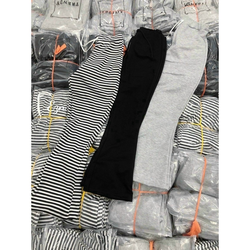 Quần Ống Loe Legging Chất Thun_Cạp Cao Tôn Dáng QS QUYEN SHOP