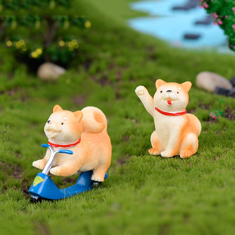 1 cún mini trang trí vườn cây cảnh