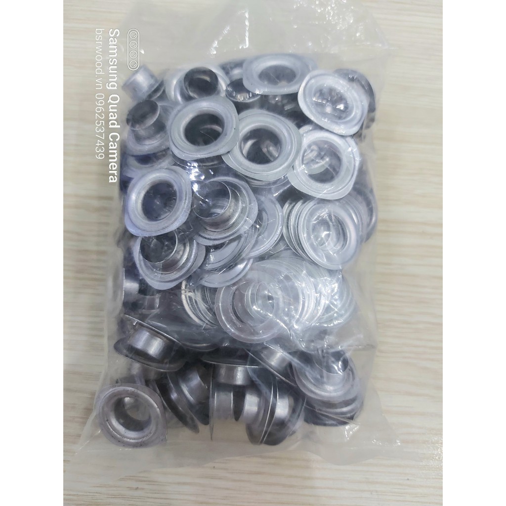 Khoen ore (ode) 10mm Khuy mắt cáo đóng bạt, bấm bạt 10ly Bằng NHÔM Túi 100 cái + 100 long đền