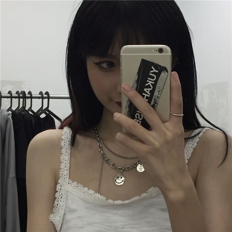 Vòng Cổ Gắn Mặt Hình Mặt Cười Ngộ Nghĩnh Phong Cách Hip-Hop