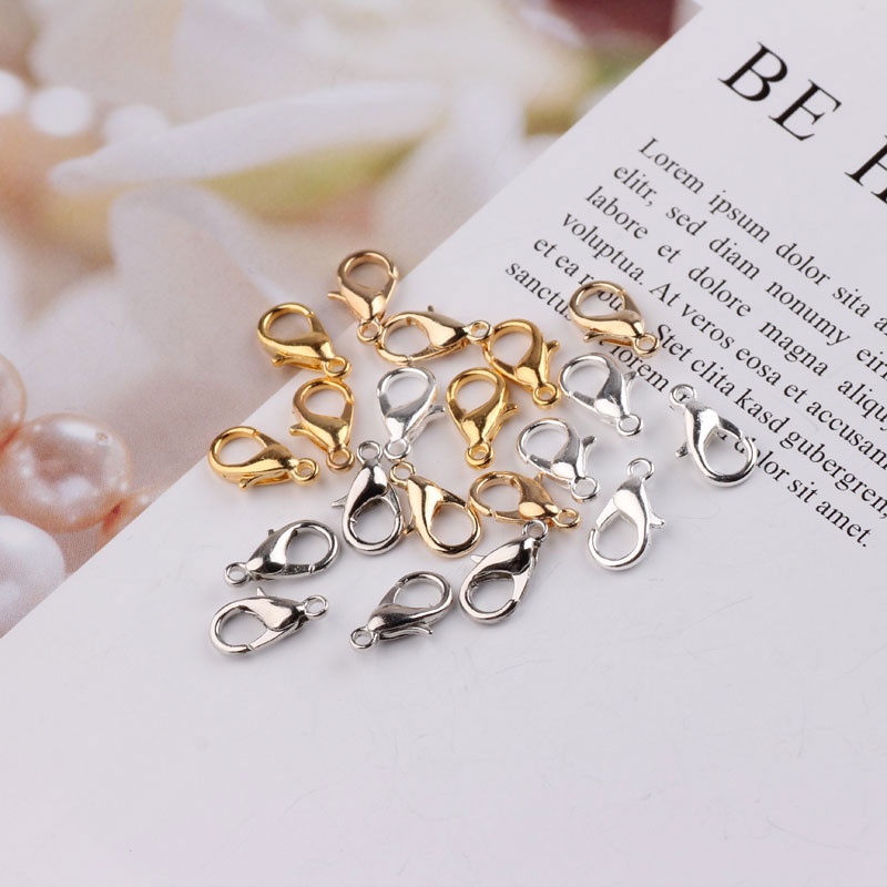 Set 10 móc khóa tôm hùm bằng thép không gỉ làm trang sức thủ công