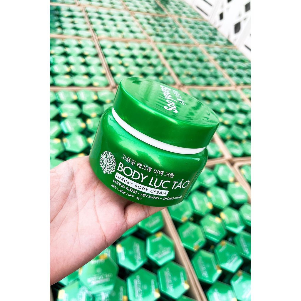 Kem Body Lục Tảo Soo Young - Body Lục Tảo Soo Young NHẬT BẢN Trắng Mịn Mềm Mướt Da 250gr | BigBuy360 - bigbuy360.vn