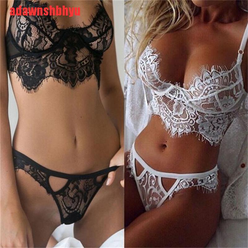 Set Áo Lót Nâng Ngực + Quần Lót Ren Quyến Rũ Cho Nữ