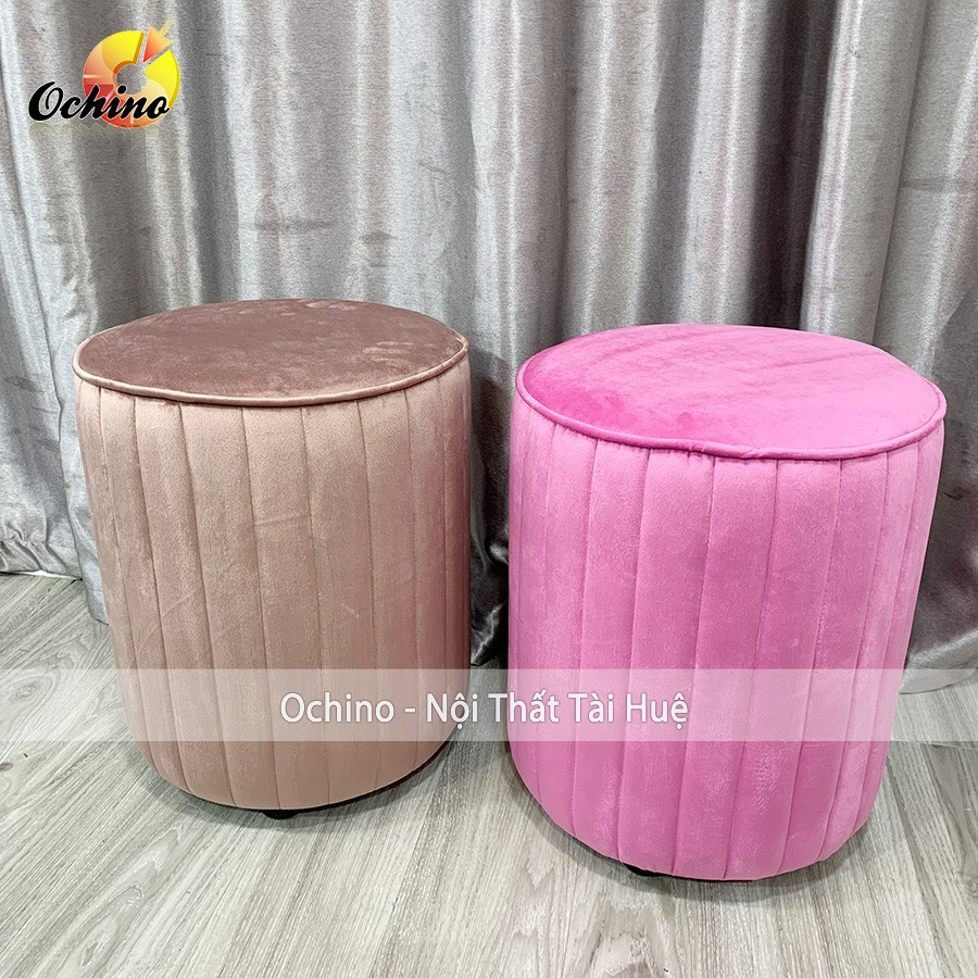 Ghế Đôn Tròn Ngồi Bàn Trang Điểm Phong Cách Bắc Âu, Đôn Tròn Sofa Phòng Khách Siêu Xinh (Cao 45cm - Đường Kính 35cm)