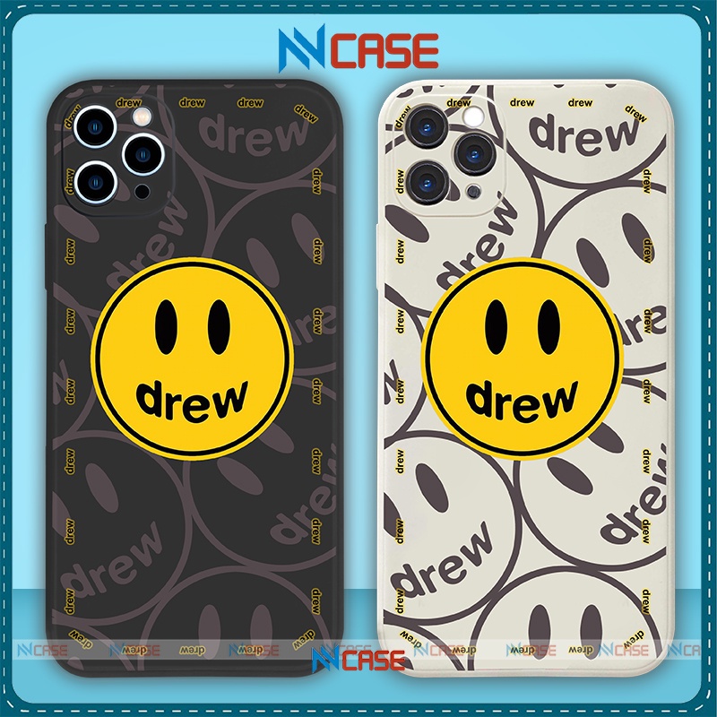 Ốp lưng iPhone Drew cạnh viền vuông silicon mềm dẻo cho iphone 6/6s/7/8/X/XS/XR/11/12/13 Pro Plus Max cute dễ thương đẹp