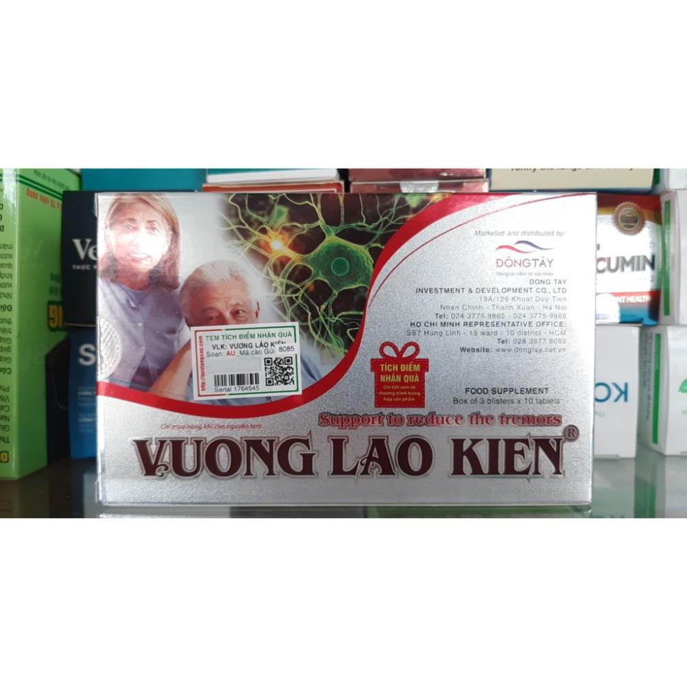 Vương Lão Kiện - Hỗ trợ giảm chứng run chân tay, parkison (Hộp 30 viên)