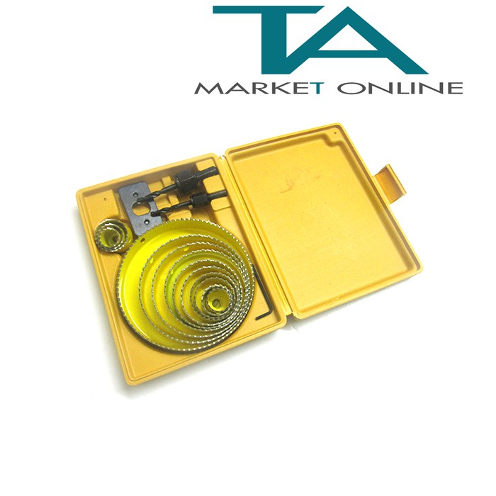 [RẺ VÔ ĐỊCH] Bộ Khoét Lỗ Tròn-Tạo Lỗ Loa 15 Chi Tiết (Khoét Gỗ)