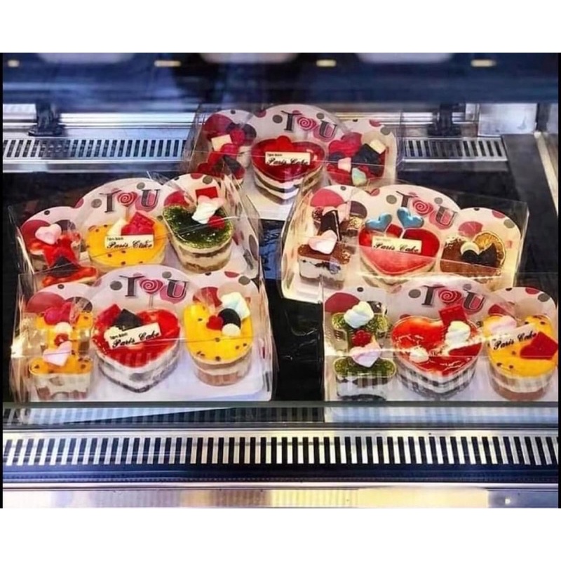 Set 5 Hộp Micca chữ I Love U đựng bánh Mousse