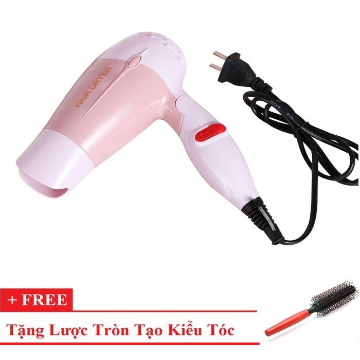 Máy Sấy Tóc Mini CF3 Tặng Lược Tròn Tạo Kiểu Tóc