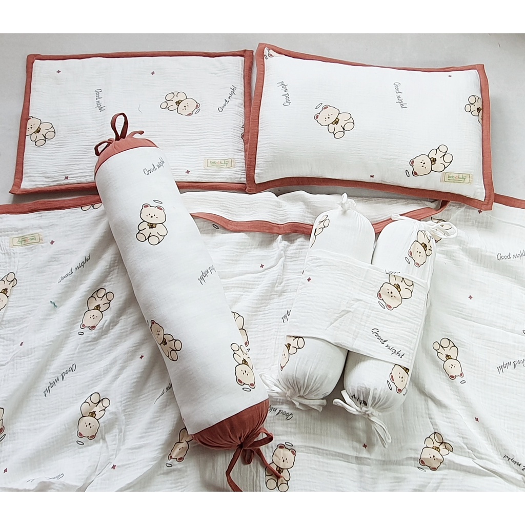 Chăn xô hàn quốc hình đáng yêu [Organic Muslin]