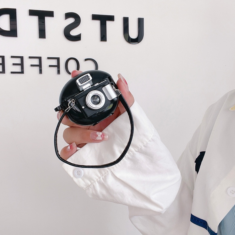 Vỏ Bọc Hộp Sạc Tai Nghe Baseus Wm01 W04 Hình Camera Phát Sáng Trong Đêm